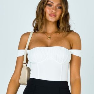 princess polly shiloh bodysuit white